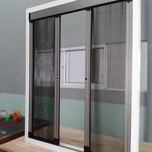 Cửa lưới chống muỗi dạng lùa DL 07 màu đen nhám
